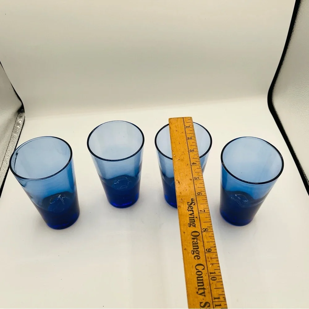 Blue Ombre Tumbler Glass Set - 4 Pack